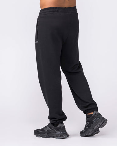 Muscle Nation Bottoms Essential Trackies - Black