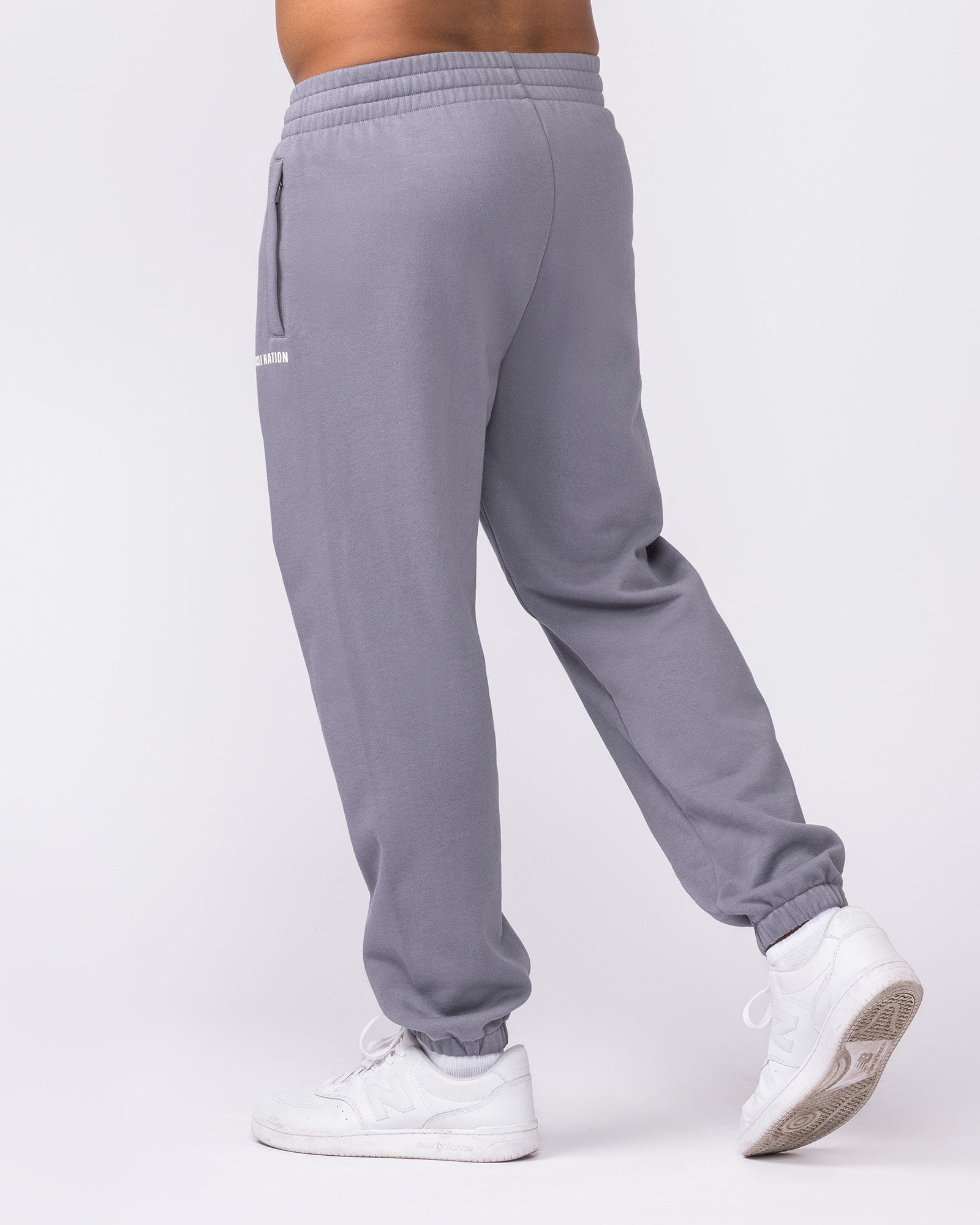 Muscle Nation Bottoms Essential Trackies - Cement