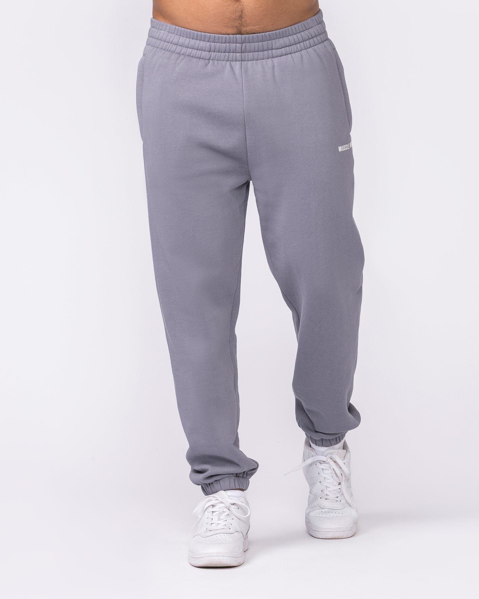 Muscle Nation Bottoms Essential Trackies - Cement