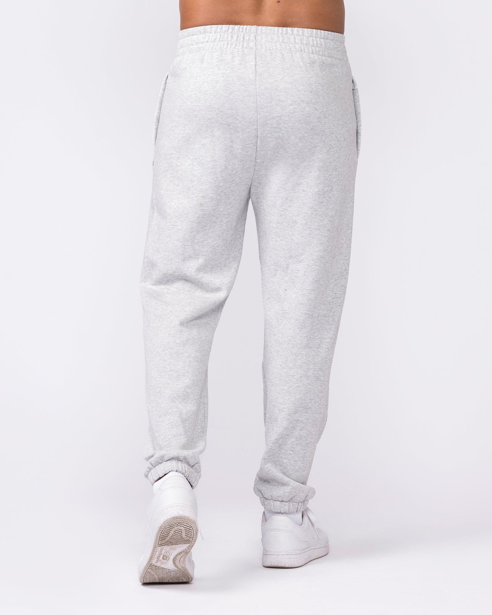 Muscle Nation Bottoms Essential Trackies - Grey Marl