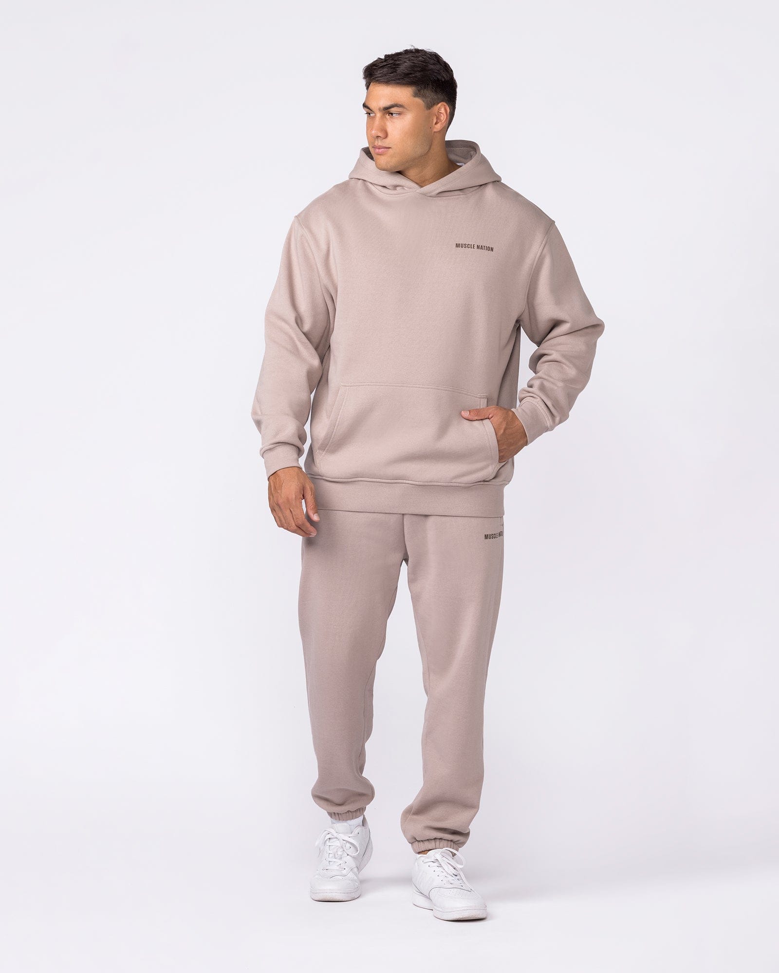 Muscle Nation Bottoms Essential Trackies - Sandstorm