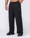 Muscle Nation Bottoms Essential Wide Leg Trackies - Black