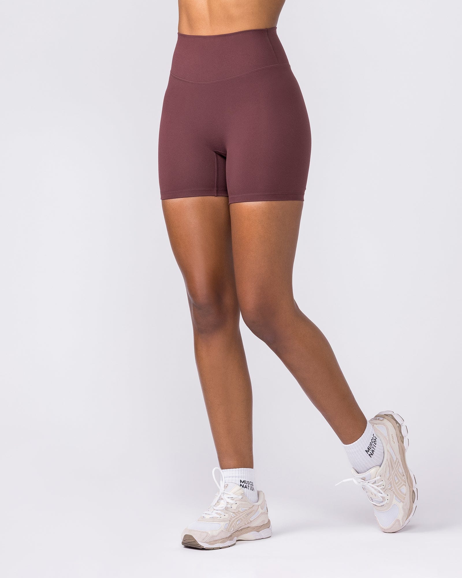 Muscle Nation Bottoms Everyday High Rise Bike Shorts - Rocky Road