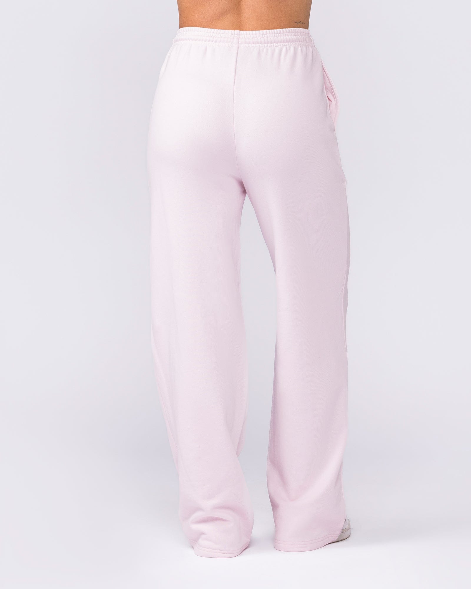 Muscle Nation Bottoms Loopback Straight Leg Trackies - Babydoll