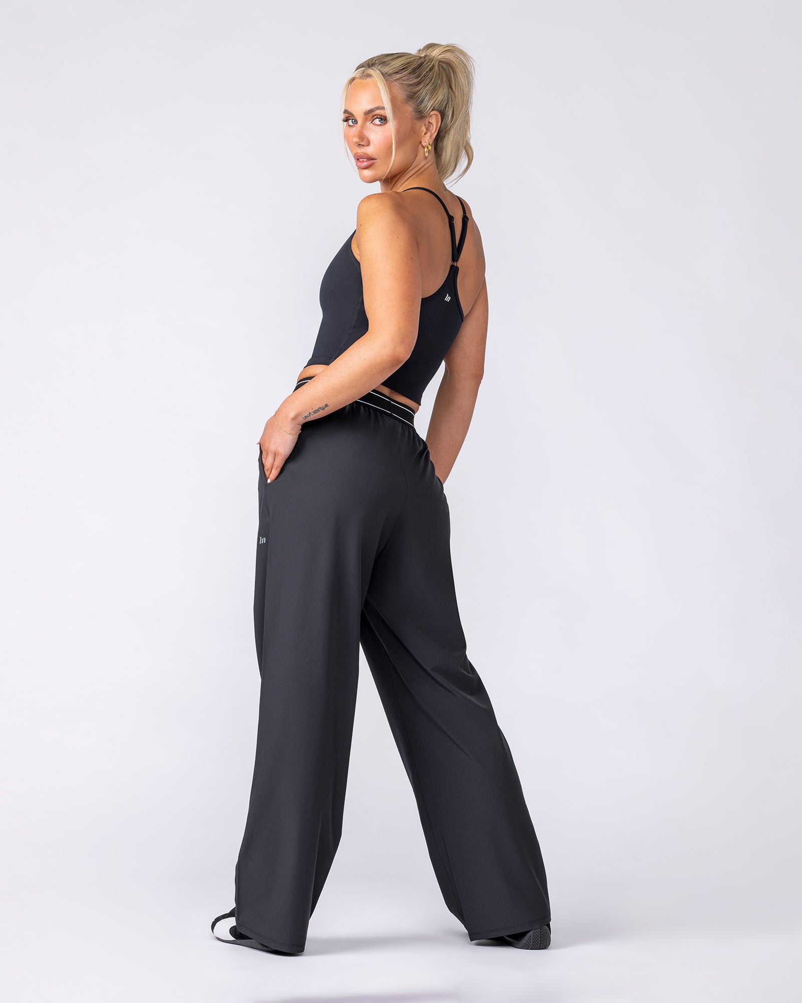 Muscle Nation Bottoms Off Duty Active Pants - Black