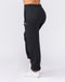 Muscle Nation Bottoms Routine Slouchy Trackies - Black