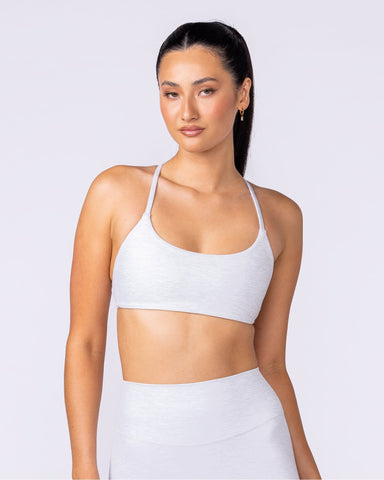 Muscle Nation Bralettes Afterglow Bralette - White Grey Marl