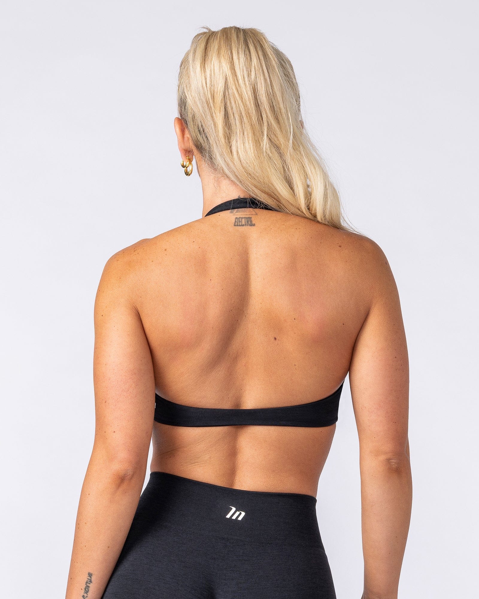 Muscle Nation Bralettes Bare Seamless Halter Bralette - Black