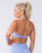 Muscle Nation Bralettes Bare Seamless Halter Bralette - Pale Cornflower Marl