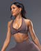 Muscle Nation Bralettes Bare Seamless Halter Bralette - Umber Marl