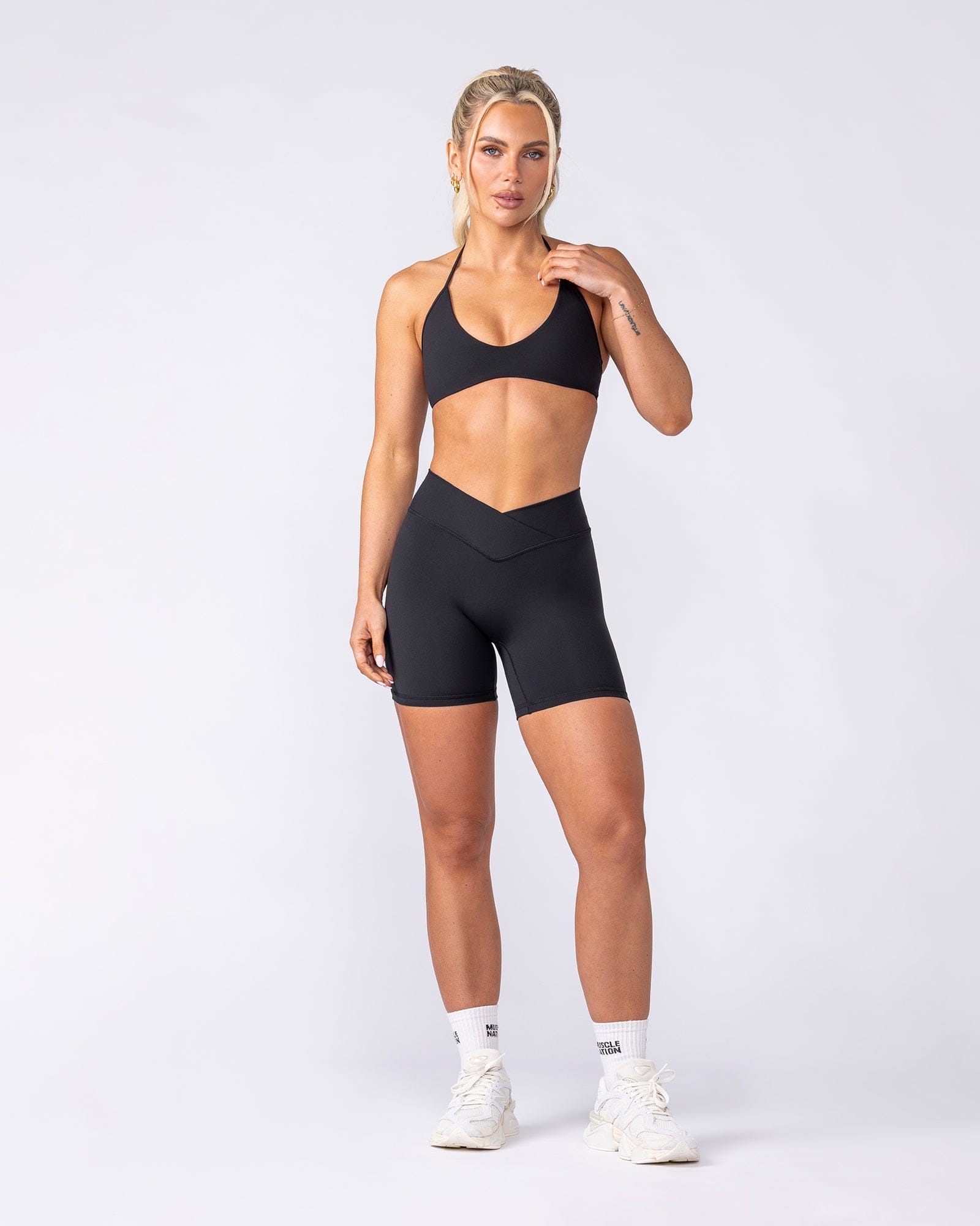 Muscle Nation Bralettes Base Halter Bralette - Black