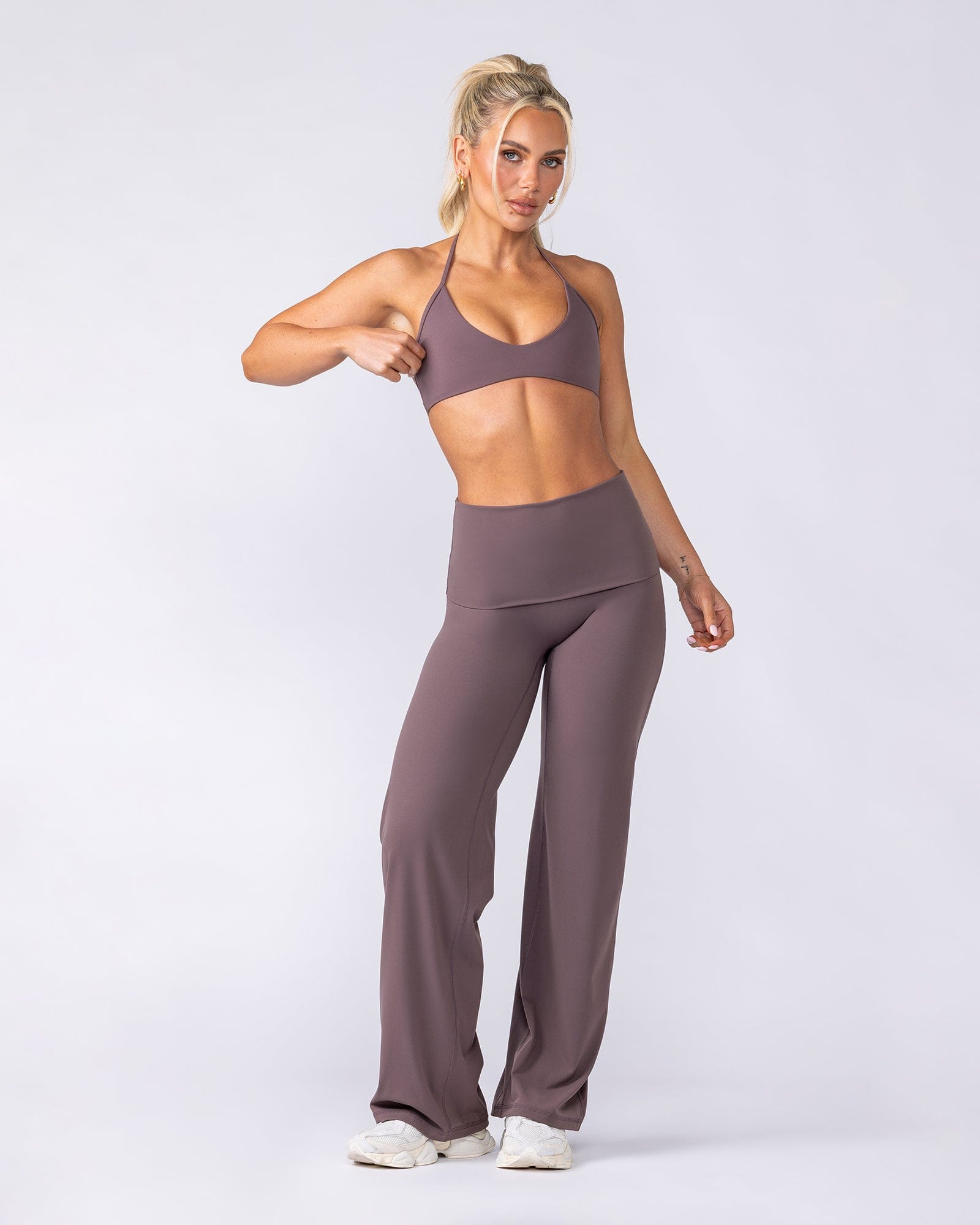 Muscle Nation Bralettes Base Halter Bralette - Umber
