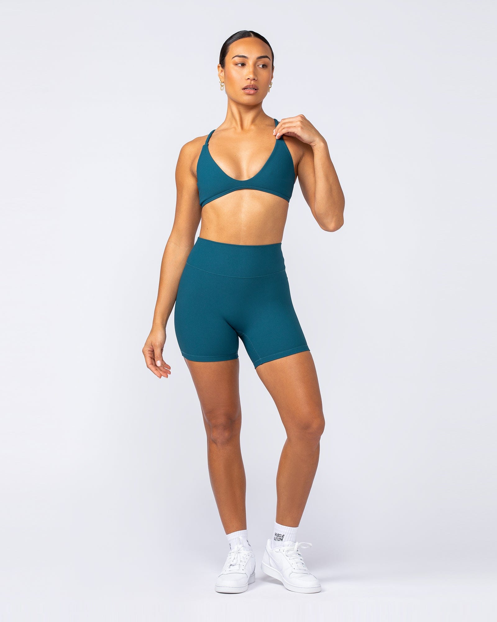Muscle Nation Bralettes Breeze Rib Bralette - Dark Marine