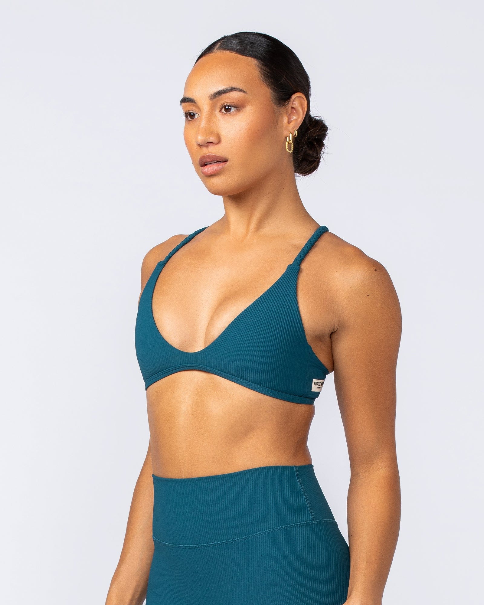 Muscle Nation Bralettes Breeze Rib Bralette - Dark Marine