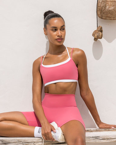 Muscle Nation Bralettes Duo Bralette - White/Petal