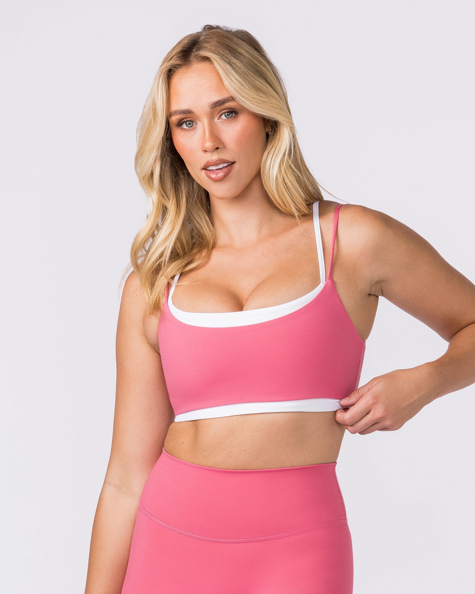 Muscle Nation Bralettes Duo Bralette - White/Petal