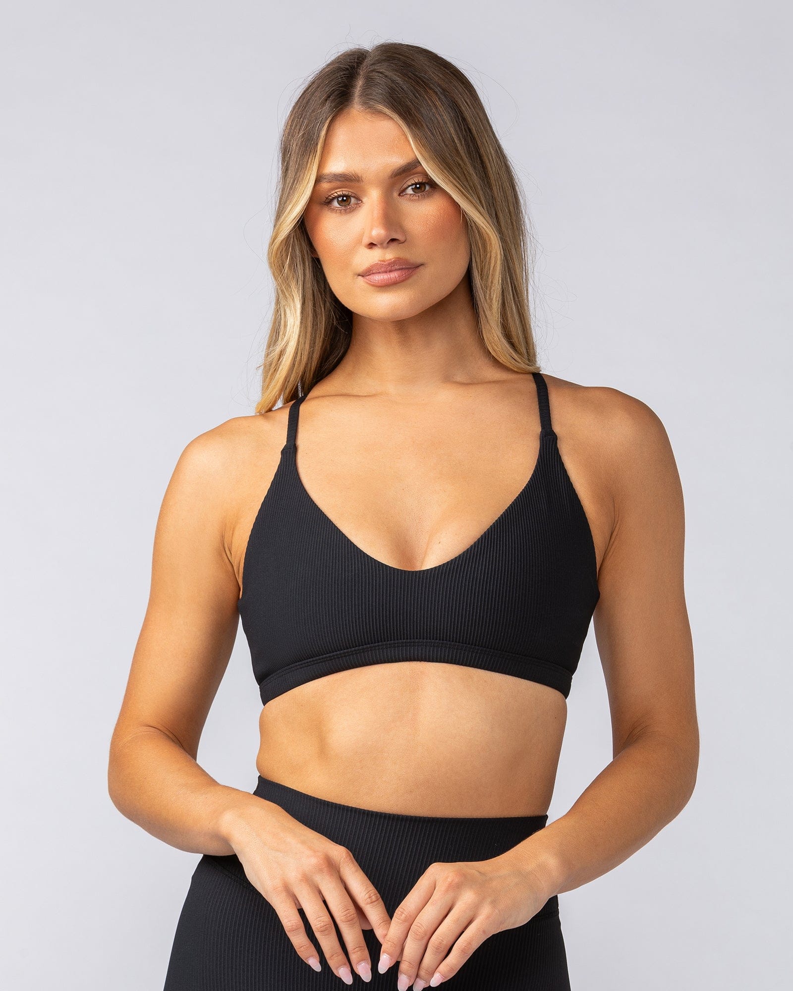 Muscle Nation Bralettes Fantasy Rib Bralette - Black