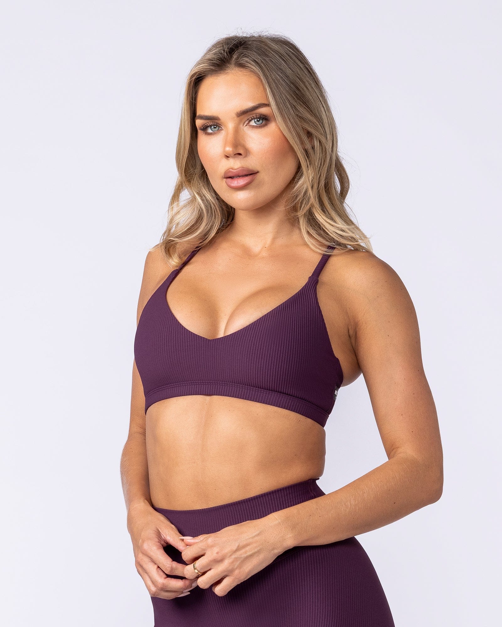 Muscle Nation Bralettes Fantasy Rib Bralette - Cranberry