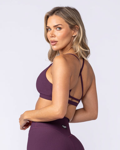Muscle Nation Bralettes Fantasy Rib Bralette - Cranberry