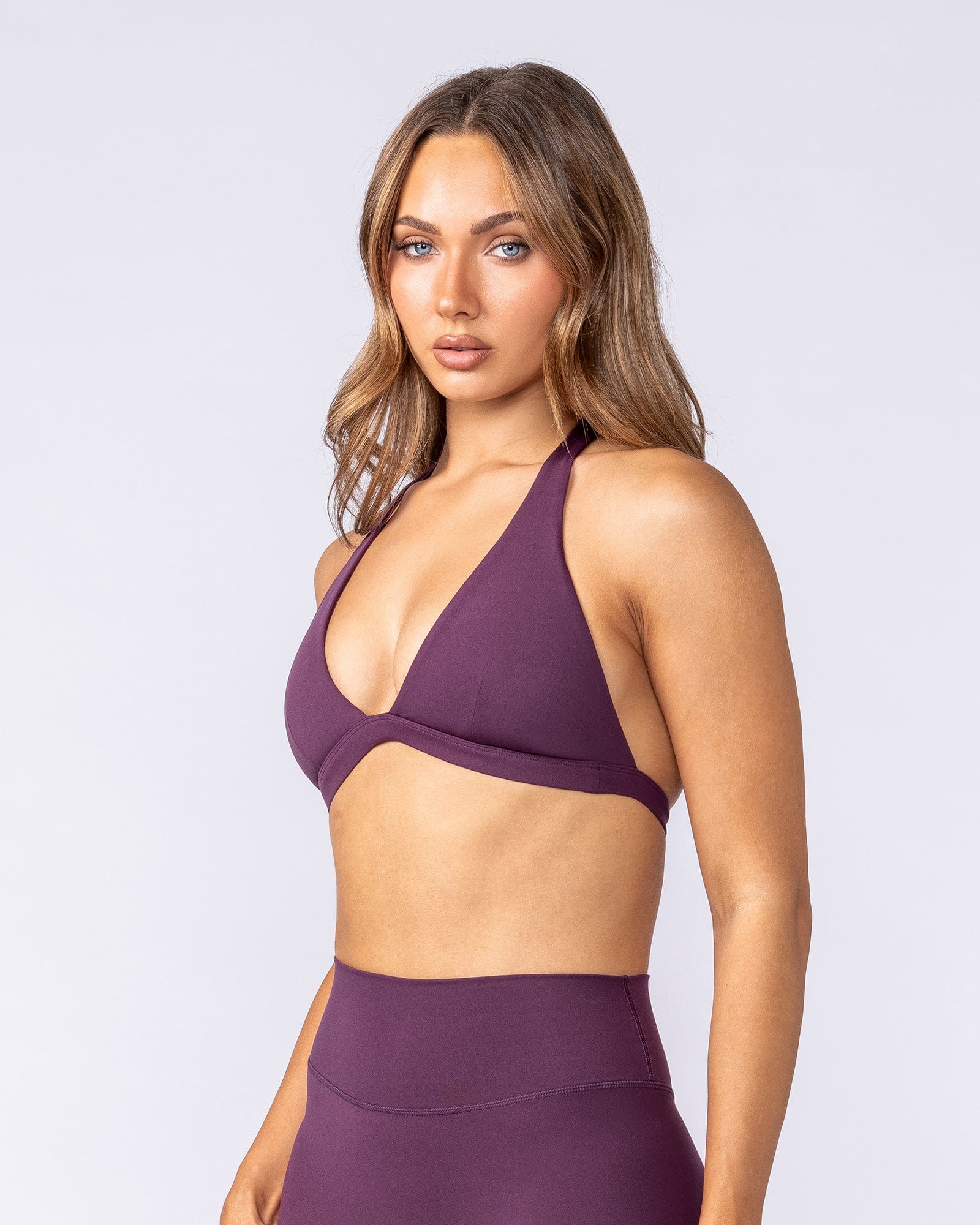 Muscle Nation Bralettes Halter Bralette - Cranberry