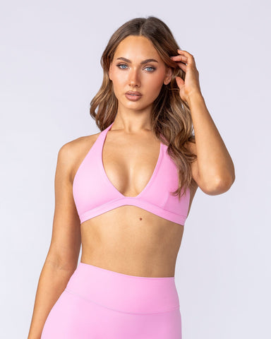 Muscle Nation Bralettes Halter Bralette - Pink Frosting