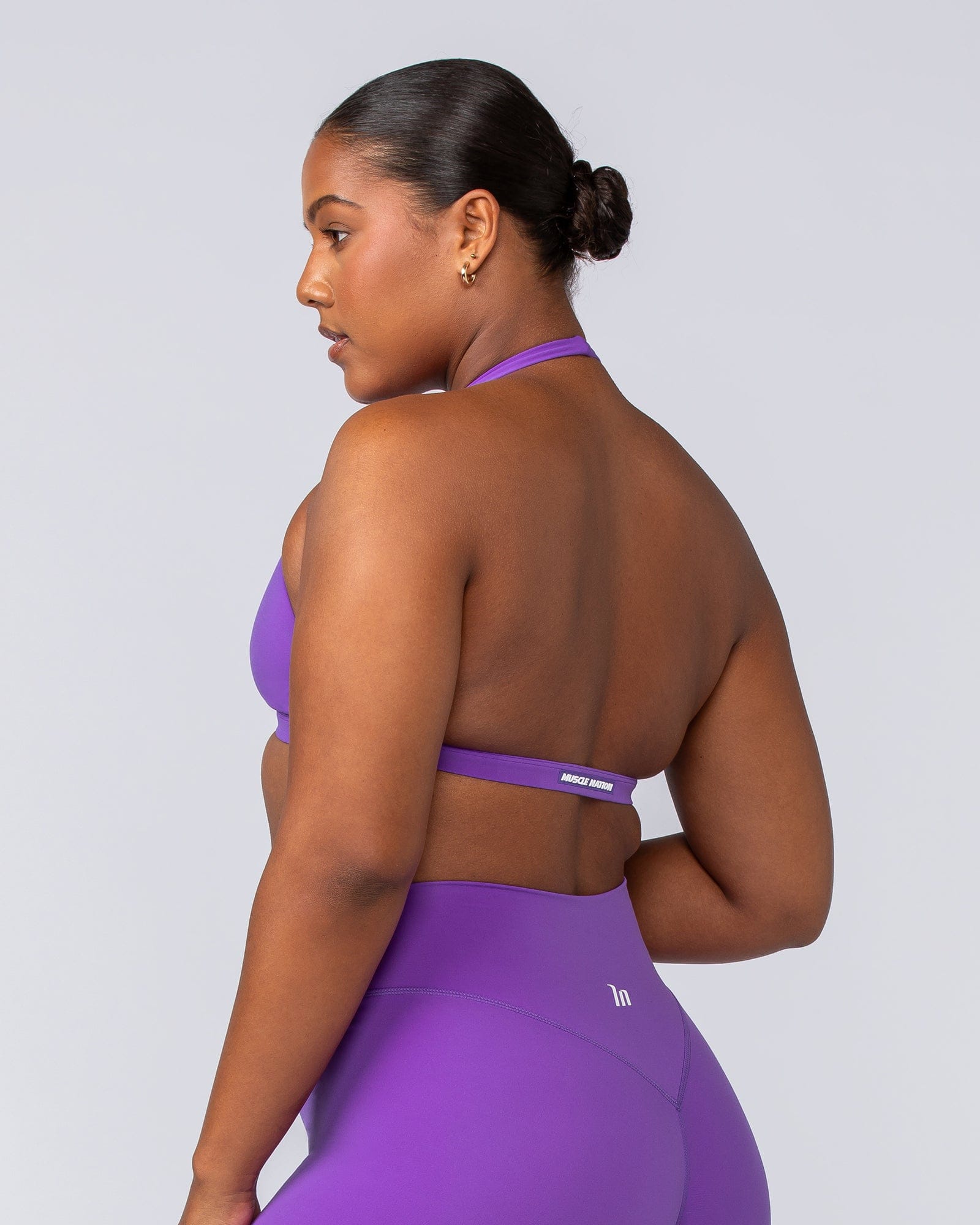 Muscle Nation Bralettes Halter Bralette - Viola