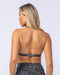 Muscle Nation Bralettes Halter Rib Bralette - Black Zebra