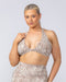 Muscle Nation Bralettes Halter Rib Bralette - Cinnamon Zebra
