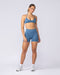 Muscle Nation Bralettes Micro Halter Seamless Bralette - Bluestone