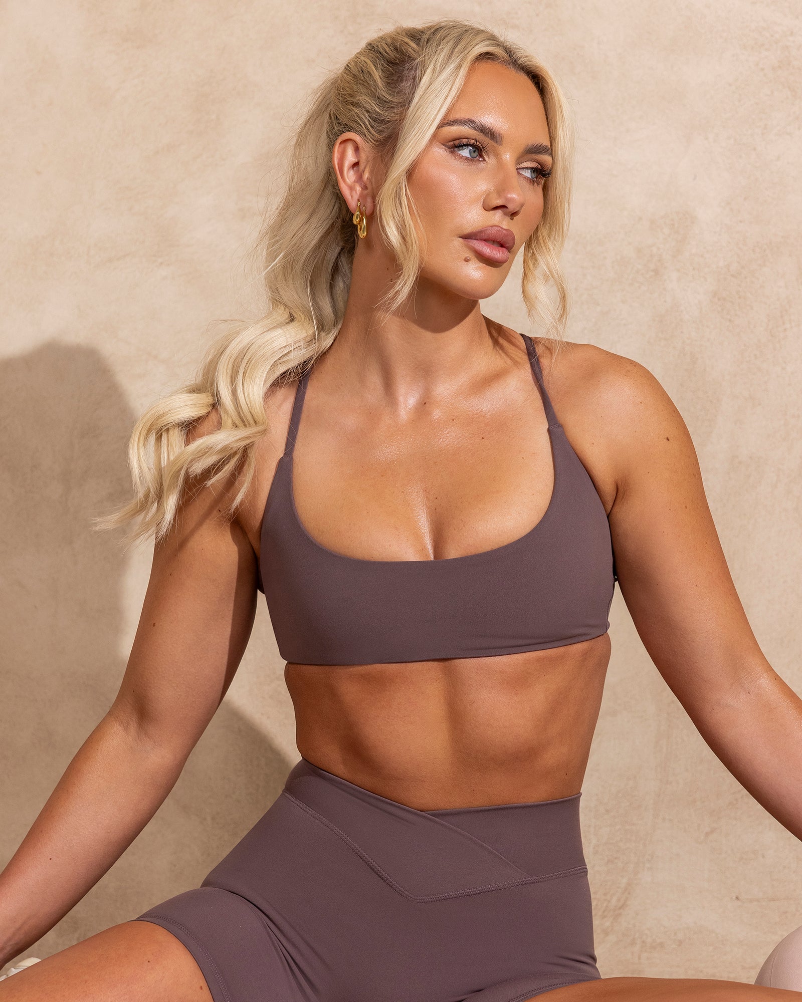 Muscle Nation Bralettes Minimal Bralette - Umber