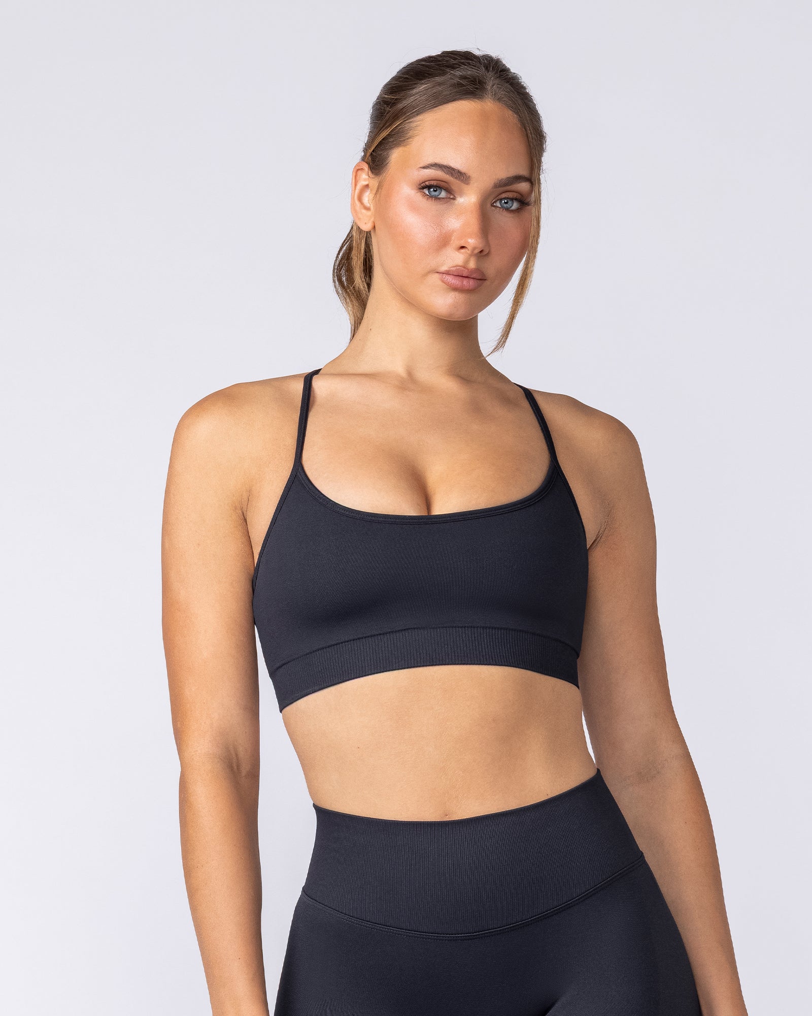 Muscle Nation Bralettes Revealed T-Back Seamless Bra - Black
