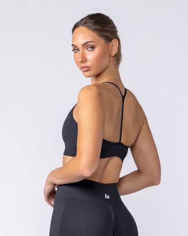 Muscle Nation Bralettes Revealed T-Back Seamless Bra - Black