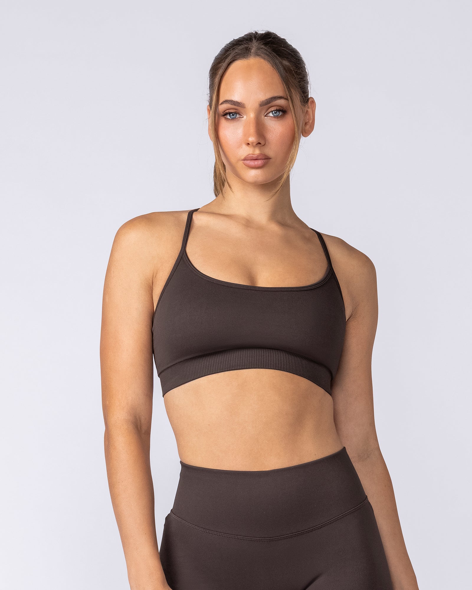 Muscle Nation Bralettes Revealed T-Back Seamless Bra - Cocoa