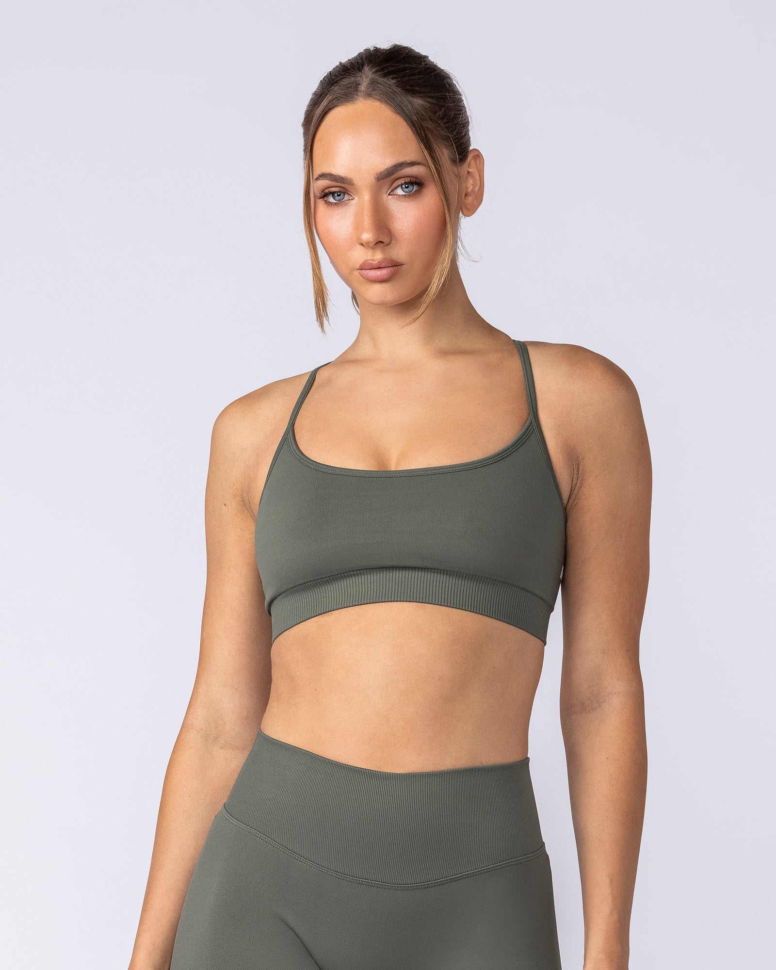 Muscle Nation Bralettes Revealed T-Back Seamless Bra - Eucalyptus