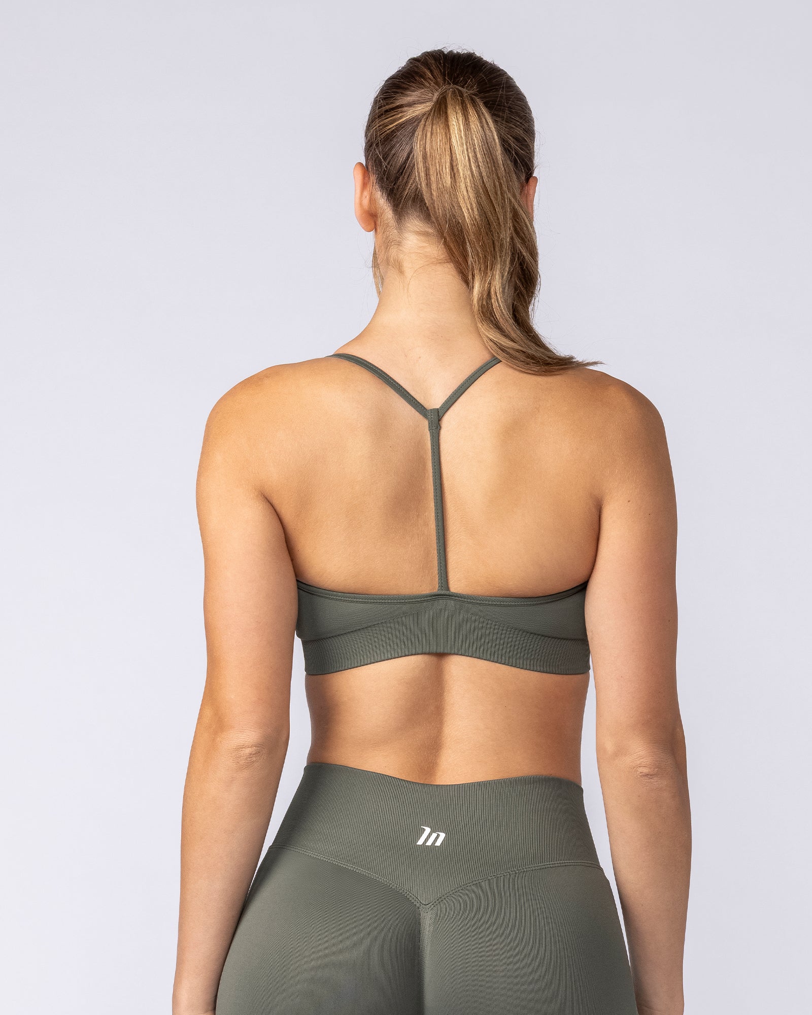 Muscle Nation Bralettes Revealed T-Back Seamless Bra - Eucalyptus