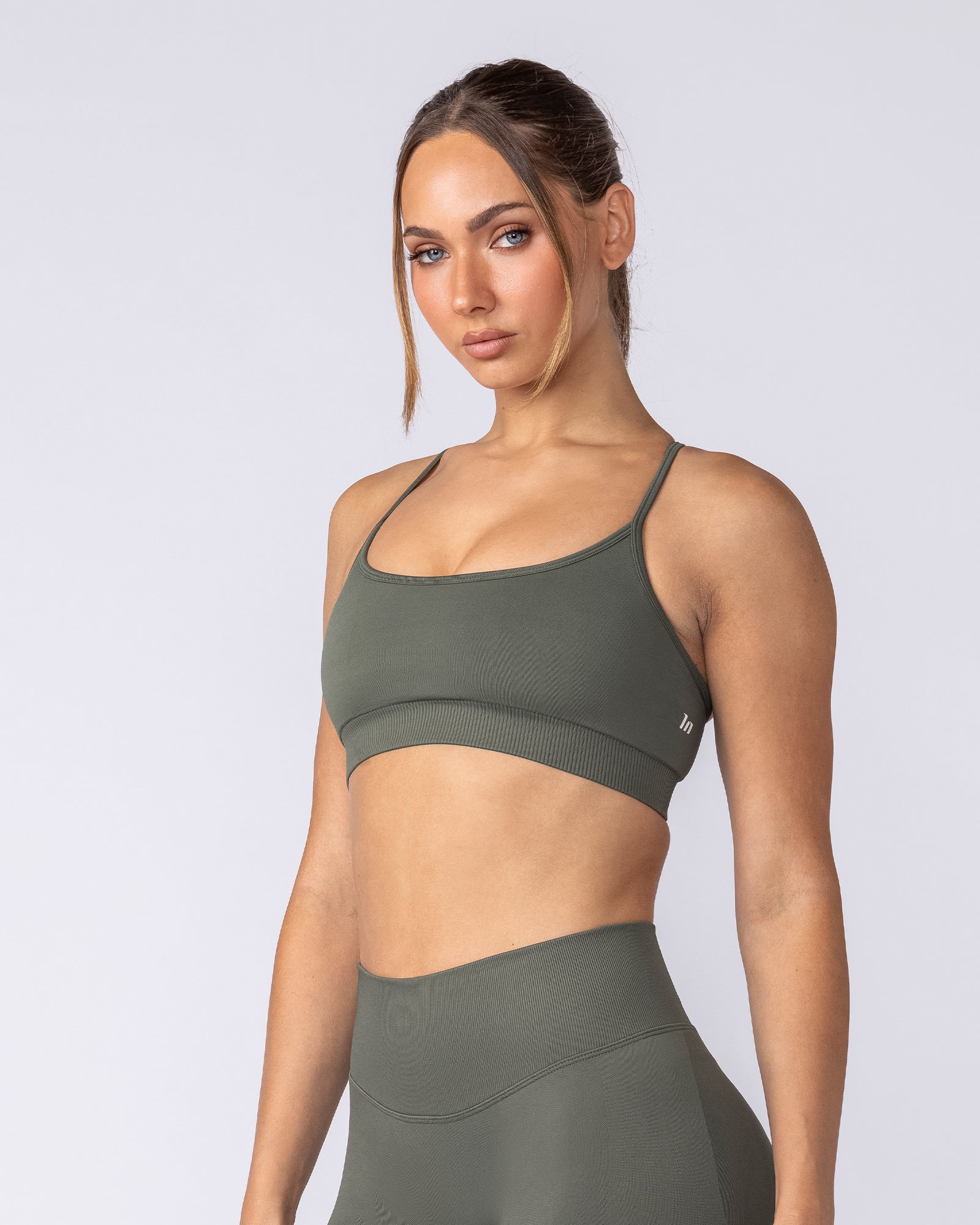 Muscle Nation Bralettes Revealed T-Back Seamless Bra - Eucalyptus