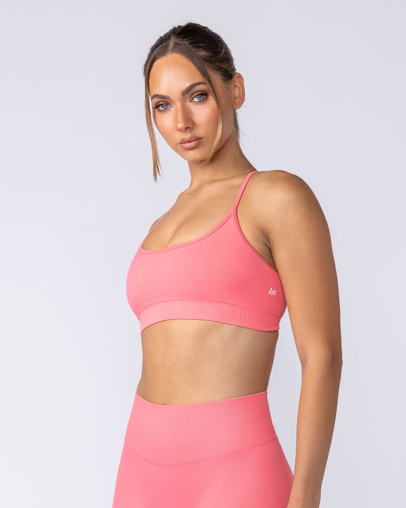 Muscle Nation Bralettes Revealed T-Back Seamless Bra - Pink Coral