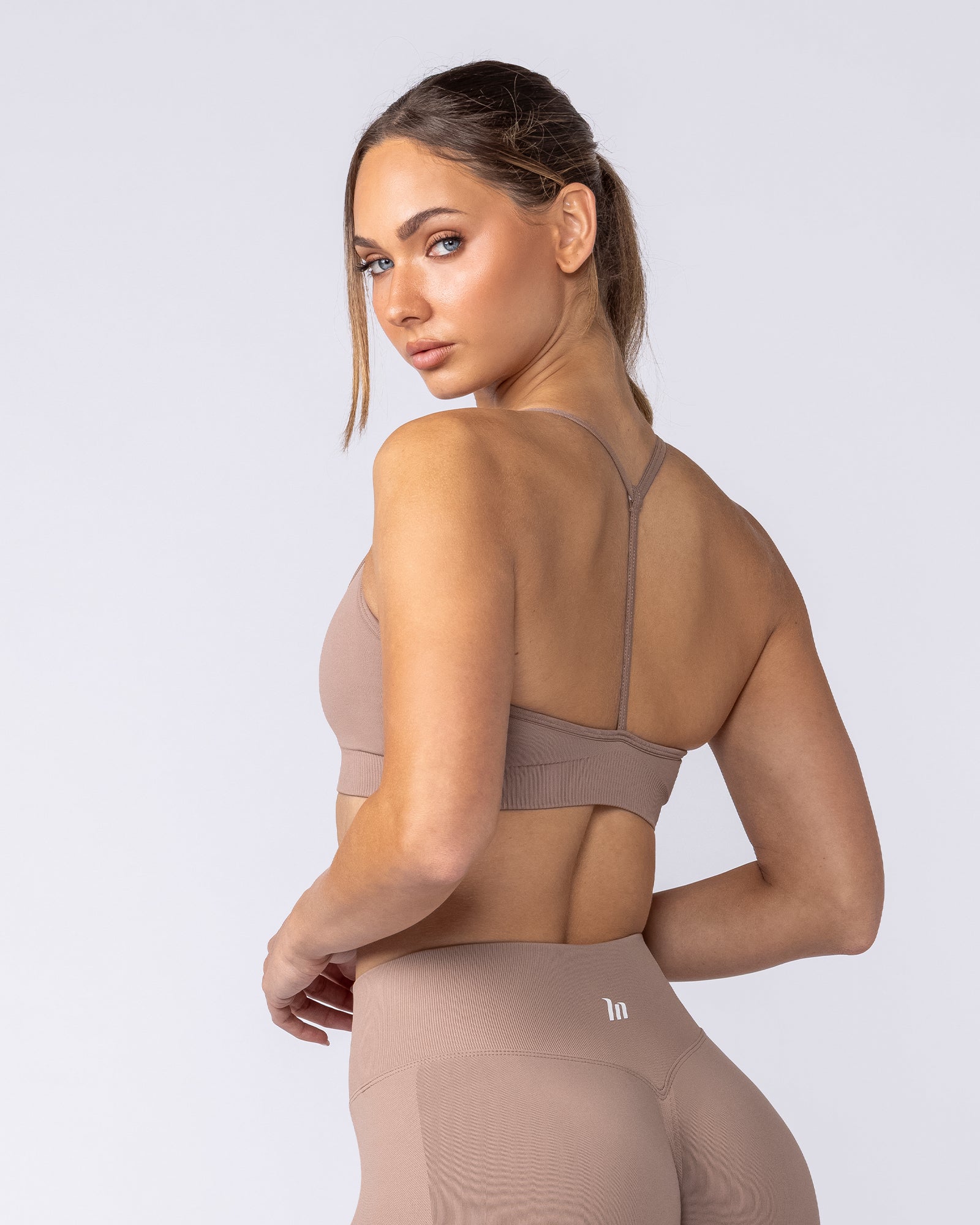 Muscle Nation Bralettes Revealed T-Back Seamless Bra - Praline