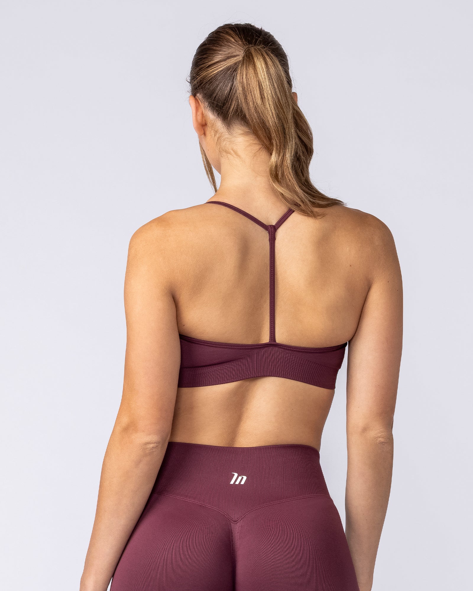 Muscle Nation Bralettes Revealed T-Back Seamless Bra - Wine