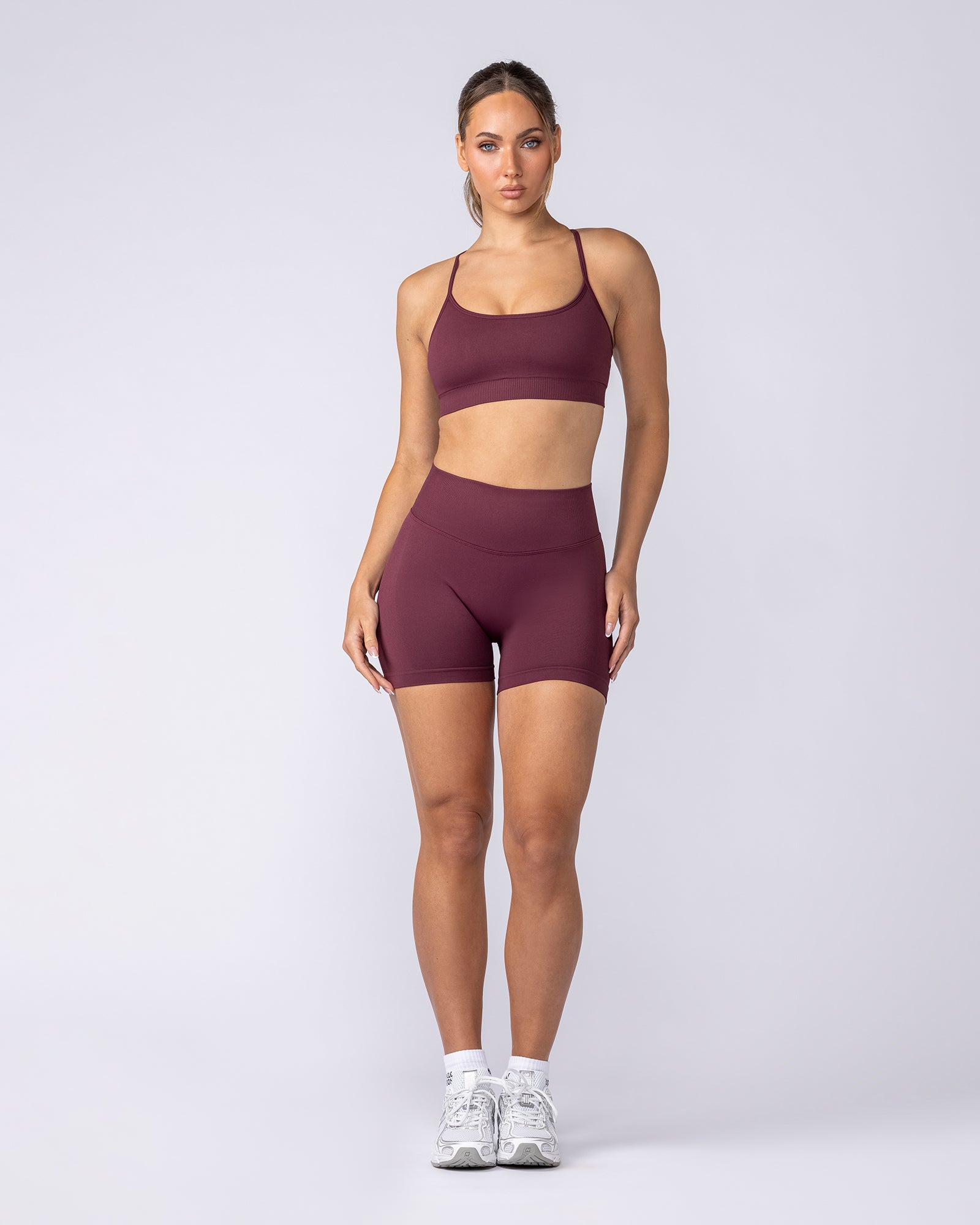 Muscle Nation Bralettes Revealed T-Back Seamless Bra - Wine