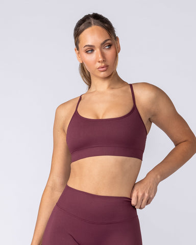 Muscle Nation Bralettes Revealed T-Back Seamless Bra - Wine
