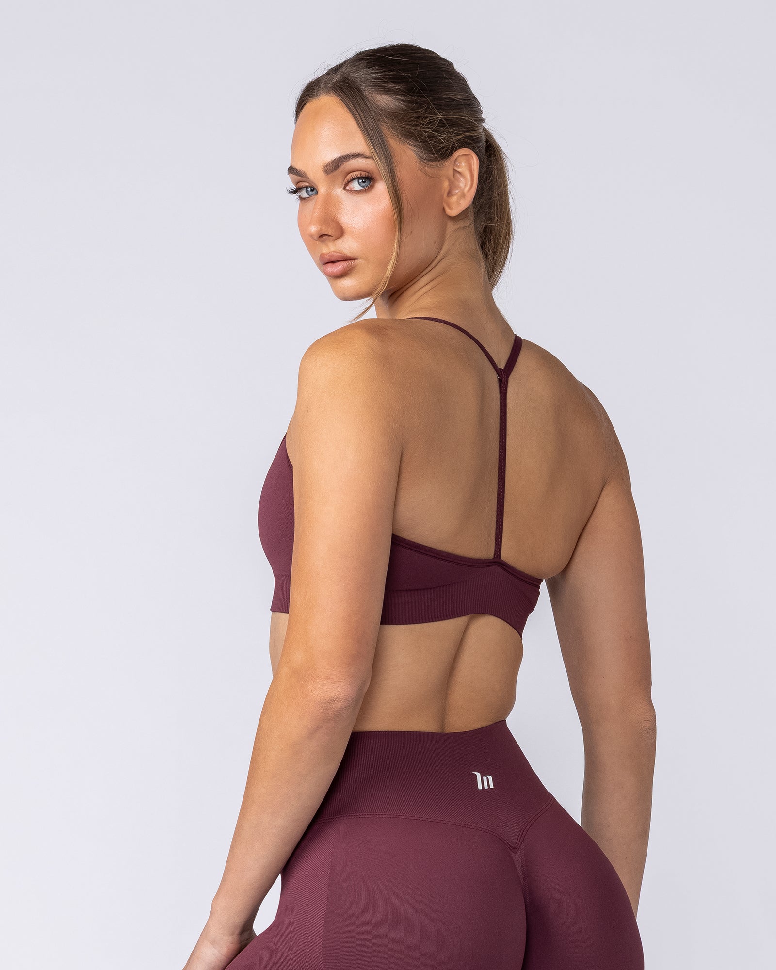 Muscle Nation Bralettes Revealed T-Back Seamless Bra - Wine
