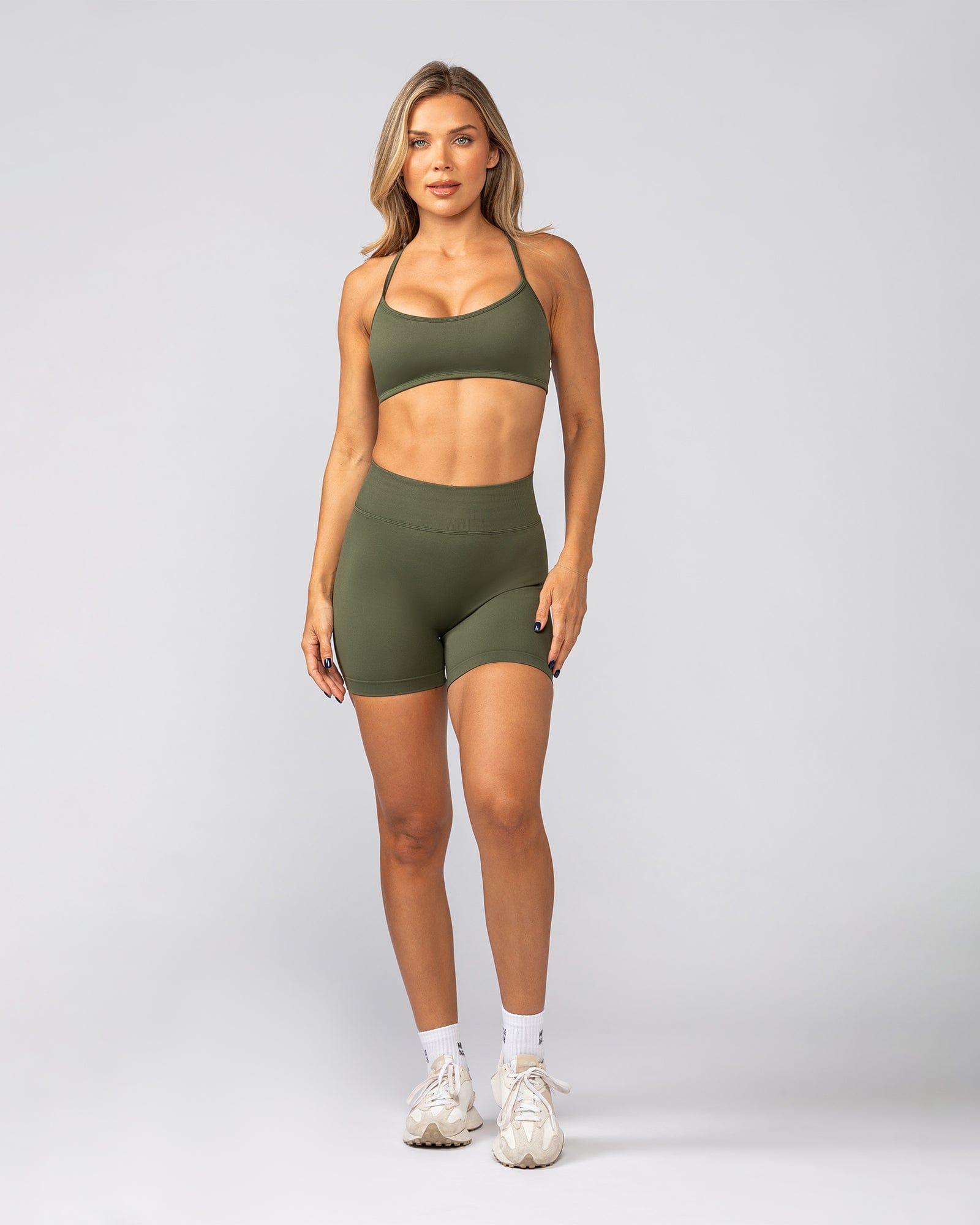 Muscle Nation Bralettes Sculpt Seamless Bralette - Dark Khaki