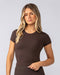 Muscle Nation Crop Tops Essential Cropped Tee - Cocoa