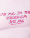Muscle Nation Crop Tops I'm The Problem Baby Tee - Baby Pink