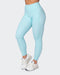 Muscle Nation Gym Leggings Second Skin Ankle Length Leggings - Cosmic Blue