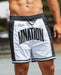 Muscle Nation Gym Shorts Fadeaway 5'' Basketball Shorts - White /Black