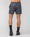 Muscle Nation Gym Shorts Function 4'' Shorts - Grey/ Black Distressed Print