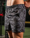 Muscle Nation Gym Shorts Function 4'' Shorts - Grey/ Black Distressed Print