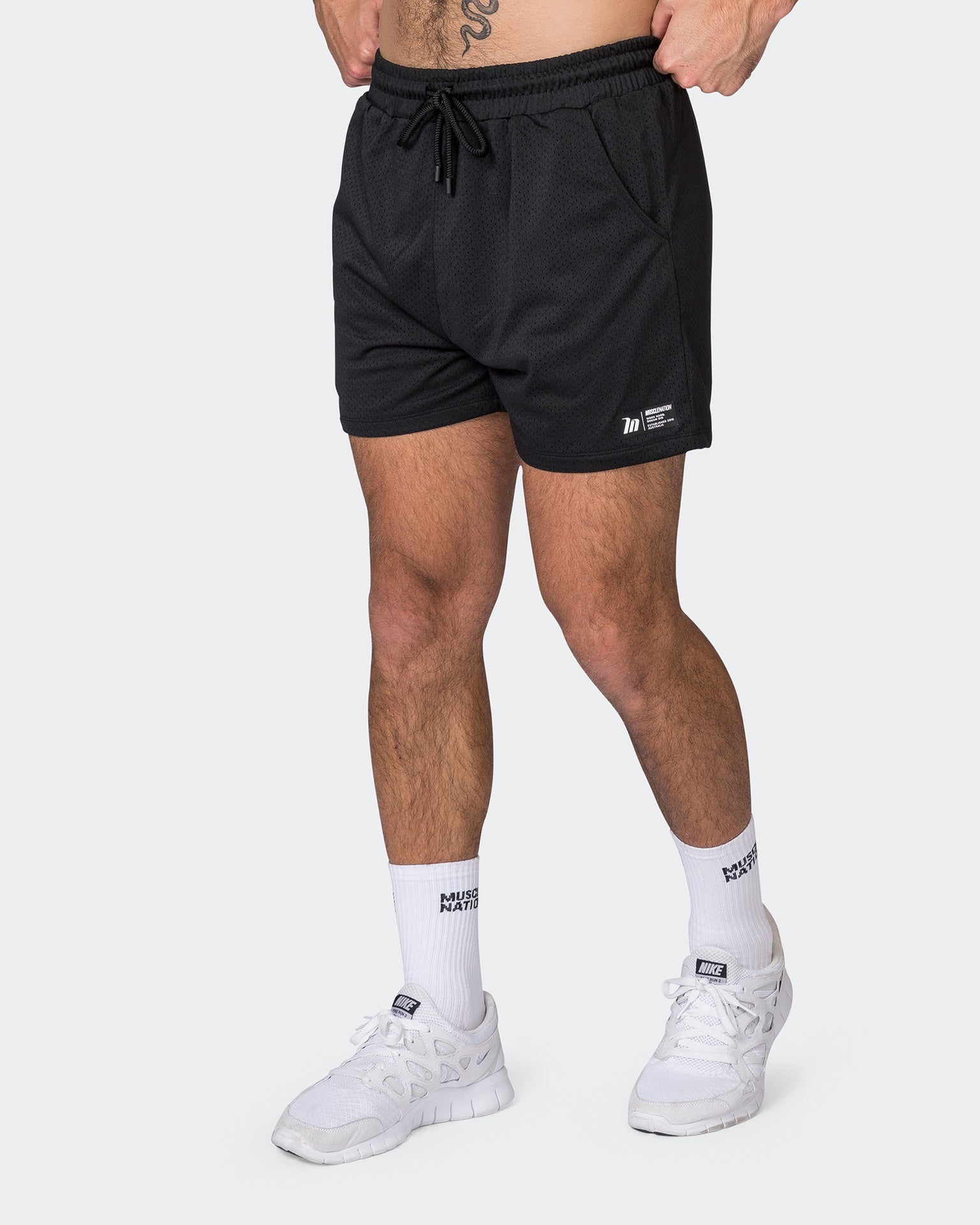 Muscle Nation Gym Shorts Lay Up 3.5'' Shorts - Black